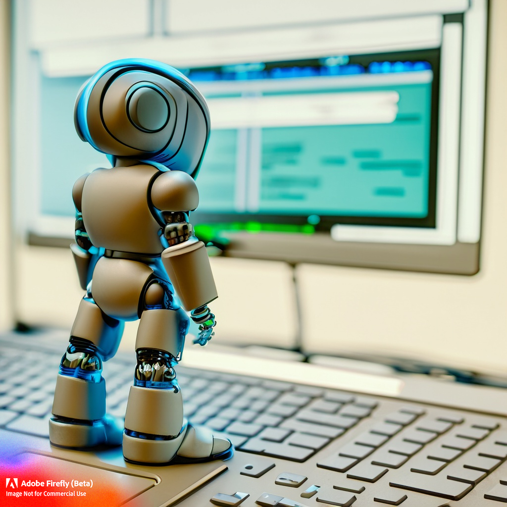 humanoid ensuring a website is working perfectly